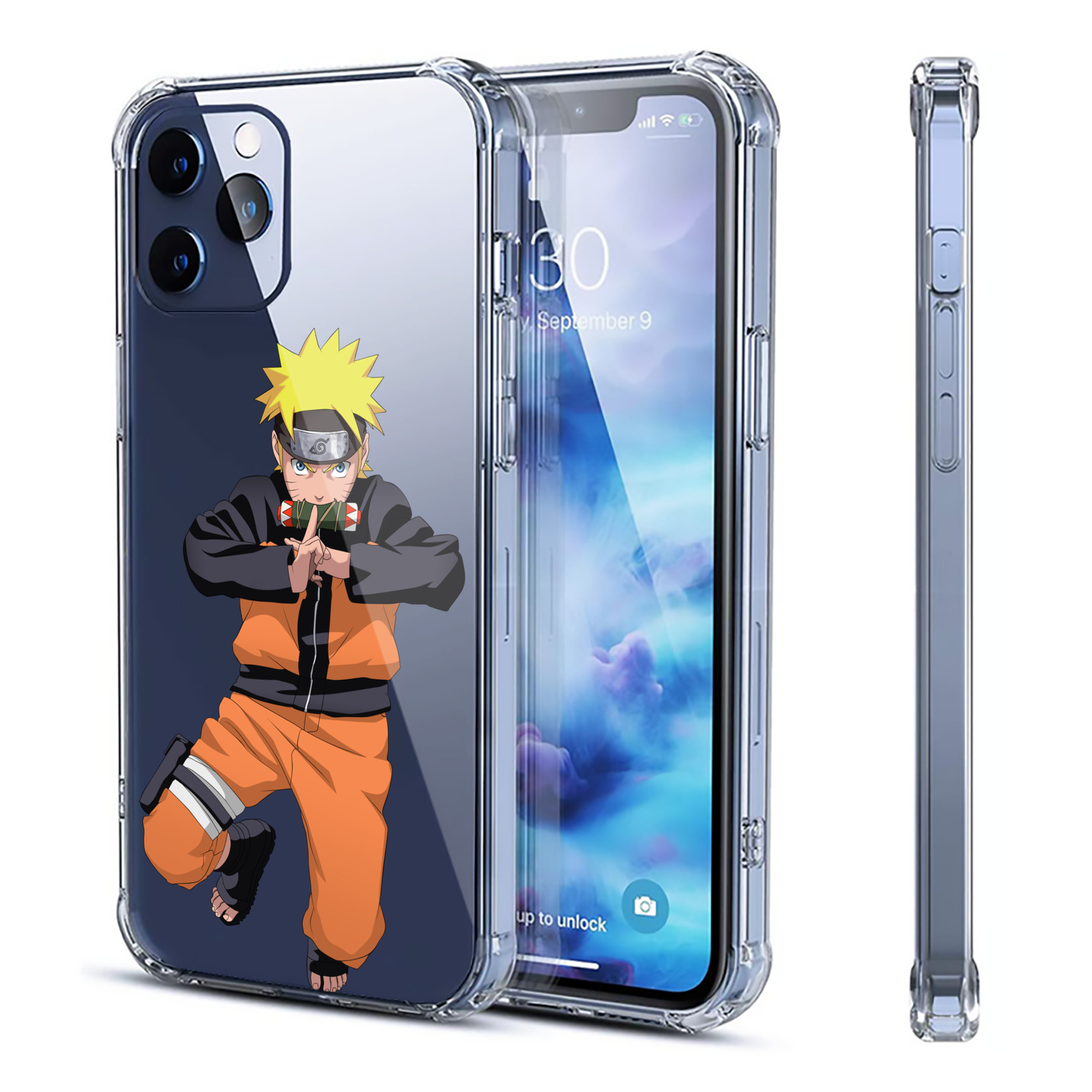 （画像用） NARUTO -ナルト- うずまき ナルト Uzumaki Naruto 【iPhone 12シリーズ対応】透明スマホケース（クリアソフトケース）